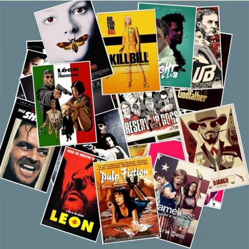 10/30/50PCS Trendy Classic Movie Graffiti Decoration Luggage Guitar Waterproof Sticker Toy Wholesale