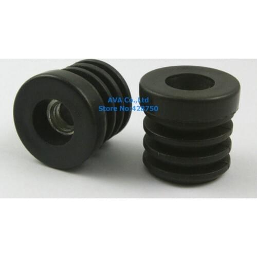 20 Pieces M8 Thread Nut 25mm Round Plastic Insert Cap Tube End Cover Cap