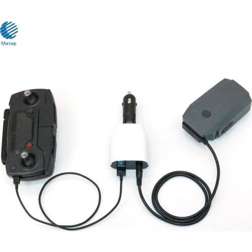 2in1 Intelligent Car Charger Adapter for DJI Mavic Pro Battery & Remote Controller 13.0V 6A Quick Charge with LCD Display