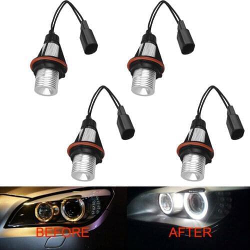 4pcs/Set New Angel Eyes 6000K 720LM White LED Marker Light Lamp Bulbs High Quality Parts Suitable For BMW E39