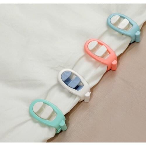 4 Pieces / Set of Anti Slip Simple Plastic Down Quilt Clip Blanket Mattress Curain Clamping Fastener Fixed Anti Slip Clip