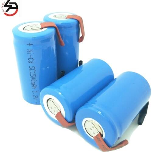 Laipuduo 4pcs Rechargeable batteries 1.2v 1500mah SC power bank 0.2C charge and discharge electric toothbrush lighting