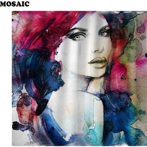 5D Diy diamond painting flower "woman face"full square diamond embroidery Rhinestone cross stitch mosaic Wall Sticker E94