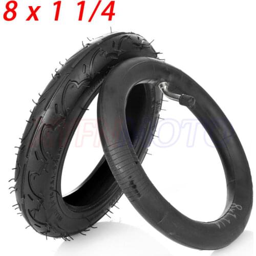 8x1 1/4 Pneumatic Wheel Inner Tube 8" Air Wheel Outer Tire 8x1.25 Inflatable Tyre With Inner Tube 200mm Scooter Tire Replacement