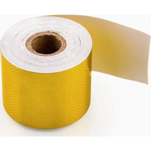Car Reflective Heat Shield Self Adhesive Wrap Tape Reflect Gold 2' x 5M