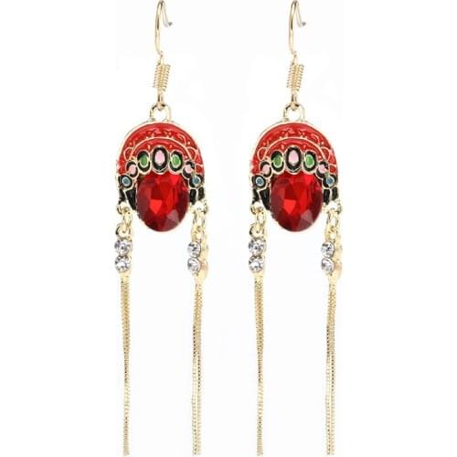 Chinese Ethnic Style Long Temperament Tassel Earrings With Retro Facebook Earrings For Trendy Women Wholesale