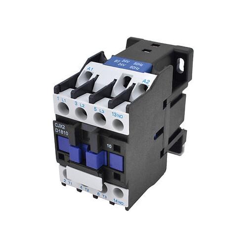 CJX2-18 Motor Control 3 Poles 1 NO 24V Coil Volt AC Contactor
