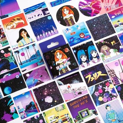 45Pcs/box Creative Fault art Scrapbooking Stickers Decorative Stickers Diy Craft Photo Album