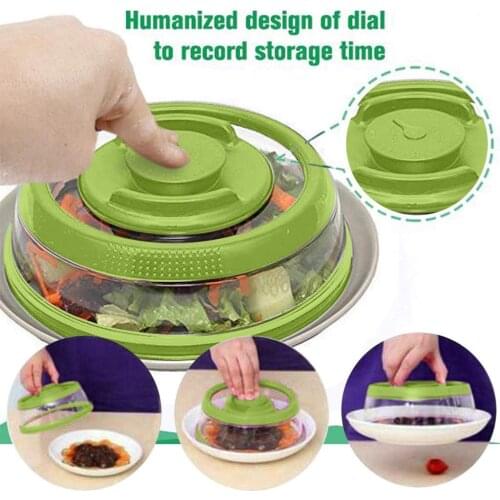 Fresh Universal Vacuum Air-tight Food Sealer Cover Container Plate Platter Lid Cover Topper Dome Kitchen Instant Fresh Protector