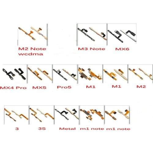 High Quality Volume Button Flex Cable For Meizu MX4 MX6 MX5 PRO 5 M2 note M3 M5 M3S M1 Metal Power Key Flex Cable