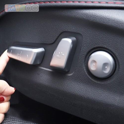 CHROME SEAT ADJUST BUTTON SWITCH COVER MOLDING CASES FOR HYUNDAI TUCSON 2016-2018 ACCESSORIES CAR STYLING