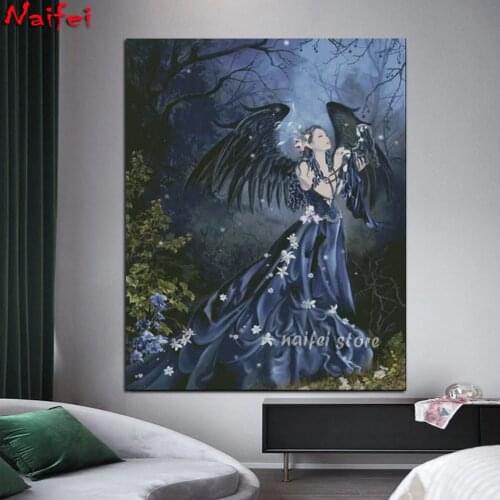 Fairy Dark Fantasy Gothic 5d Diy Diamond Painting Full Square Round Cross Stitch Diamond Embroidery Picture Of Rhinestones Gift