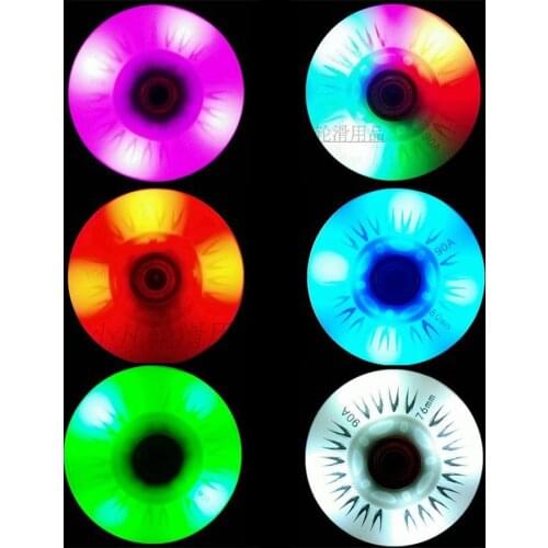 8PCS Flash Inline Skate Wheels 90A LED Lighting Skating Wheels 60 62 64 68 70 72 76 80mm Slalom Sliding Tires For SEBA Patines