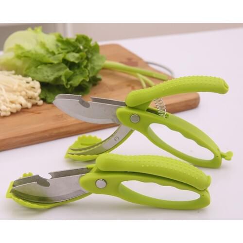 Kitchen Double Layers Shears For Salad Fruit Vegetable Maker Cutter Slicer Easy to Make Salad Choppers Lettuce Knife Tool