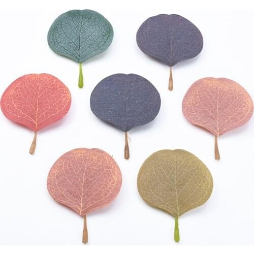 30pcs Eucalyptus leaves Multicolor silk leaf wedding car decorative flowers christmas decorations for home artificial plants