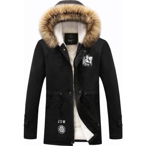 Fashion Fur Liner Jacket Parkas Men Pop Winter Thick Warm Mens Jacket and Coats Casual Hooded Coat Outwears Lovers Clothing