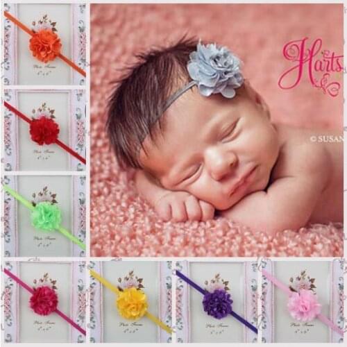 YH416 Fashion children infant kids newborn Baby girl Accessories chiffon mini flower Head bands Hair