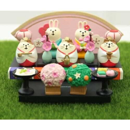New Japanese Style Small Animal Figurines Gnome Miniature Statue Sculpture Fairy Garden Miniatures Home Decoration Accessories