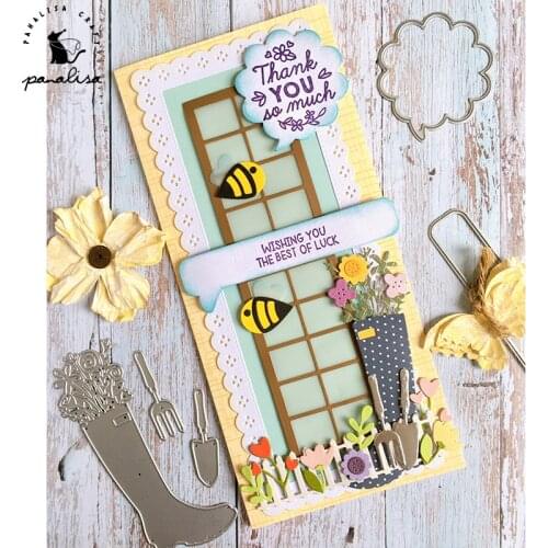 Panalisacraft dialogue Frame flower Metal Cutting Dies Stencils for DIY Scrapbooking/album Decorative Embossing DIY Paper Cards