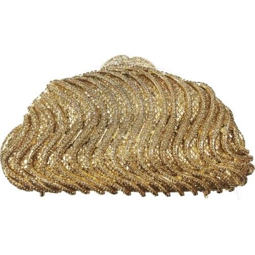 Luxury Black/Silver/Gold Wedding Purse Women Clutch Bags And Purses Fashion Ladies Mini Party Prom Chain Shoulder Phone Handbags