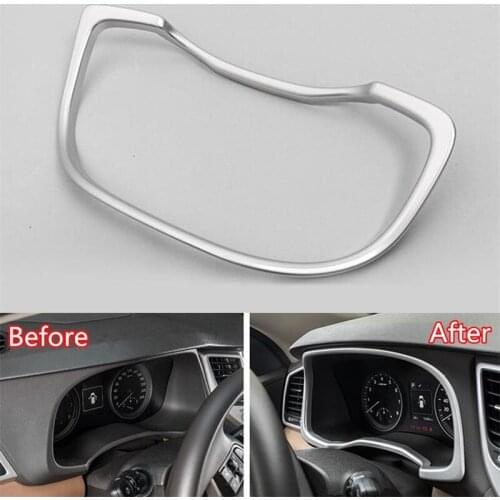 Car Interior Front Dashboard Console Instrument Panel Frame Trim Cover Stickers For Hyundai Tucson 2015- 2018 2019 Car Accessory