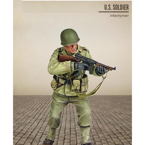 Assembly Unpainted Scale 1/35 Infantryman stand figure Historical Resin Model