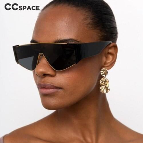 49979 Large Frame Piece Goggles Punk Style Sunglasses for Men and Women Fashion Brand Designer Sunshade Uv400 Retro Glasses