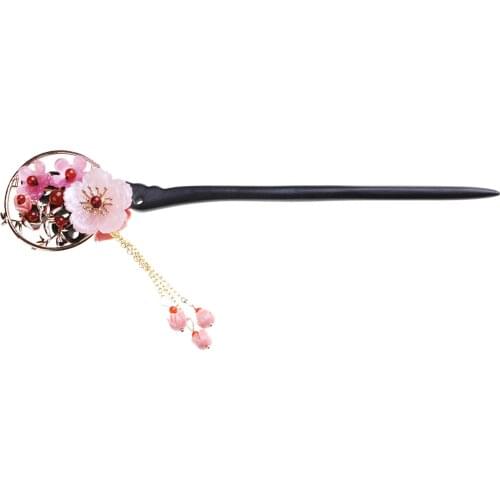 Stylish Wooden Chinese Hair Sticks Japanese Hair Chopsticks Hair Pin for Women Girls Bride