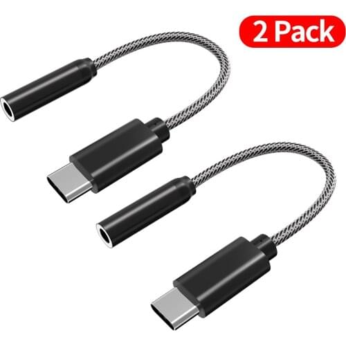 Super quality earphone adapter USB-C to 3.5mm Aux audio adopter DAC Emark ALC 4050 384Khz Hi-Fi Audio support 32Bit for Samsung