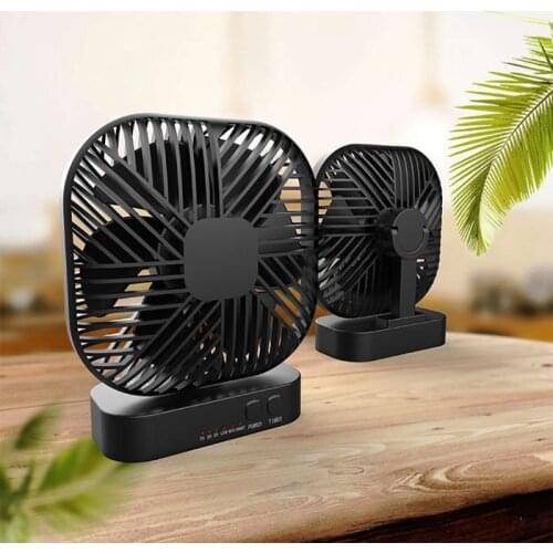 USB Desk Magnetic Fan 3-Speed Small Desktop Table Fans with Strong Wind Quiet Operation Portable Mini Fan for Office Bedroom