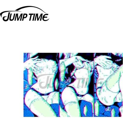 Jump Time 13 x 6.4cm For Glecchi Bumper Car Stickers Refrigerator Vinyl Decal Occlusion Scratch Anime Car Assessoires