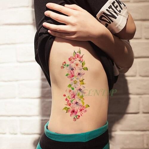 Waterproof Temporary Tattoo Sticker flower rose Peach blossom tatto stickers flash tatoo fake tattoos tatouage for girl women