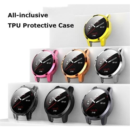 Electroplating Protective Case All-Inclusive TPU Cover for Garmin Venu 2S for Garmin vivoactive 4S Shell Accessories