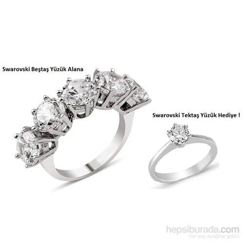 Women ring Zircon Stone Five Stone Ring with other ring Gift 2 Ring 1 Price Special Campaign with free shipping