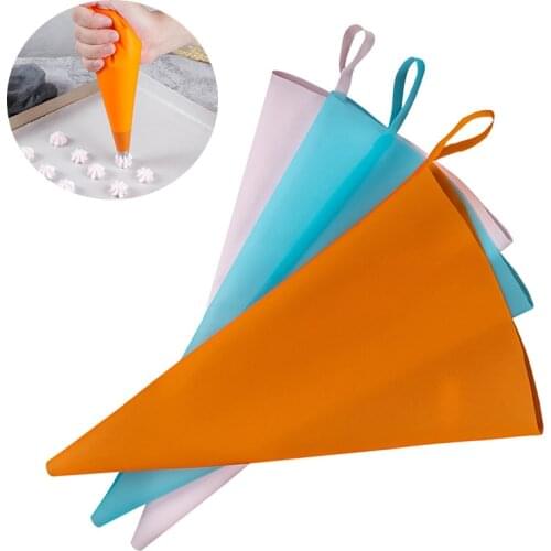 1PCS Silicone Pastry Bags Reusable for Icing Piping Fondant Cake Cream Decorating Tool Kitchen Dessert Baking Accessories