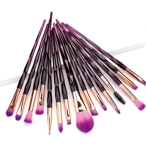 15pc Makeup Brushes Diamond Eye Brush Set Powder Eyeliner Eyelash Lip Make Up Brush Cosmetic Beauty Tool Kit 2021 Hot Sale
