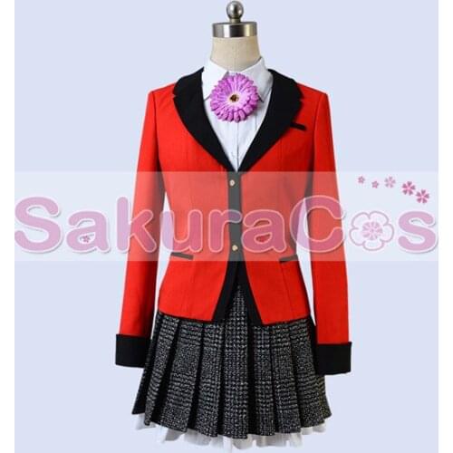 2020 Anime cosplay costume Kakegurui Yumemite Yumemi Japanese School Girls Uniform Jacket+Shirt+Skirt full sets A