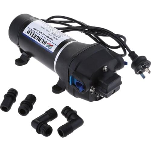 AC 220V Diaphragm Water Pressure Pump 4.7 GPM 40PSI Self-priming Boat FL-43