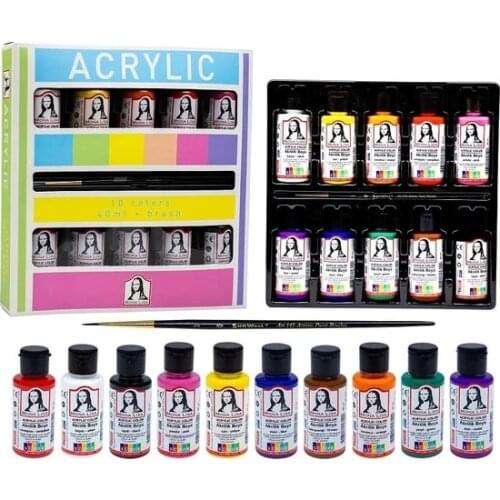 Acrylic Paints 6/10/18 Colors Professional Tubes Artist Drawing Painting Pigment Hand Painted Wall Paint DIY