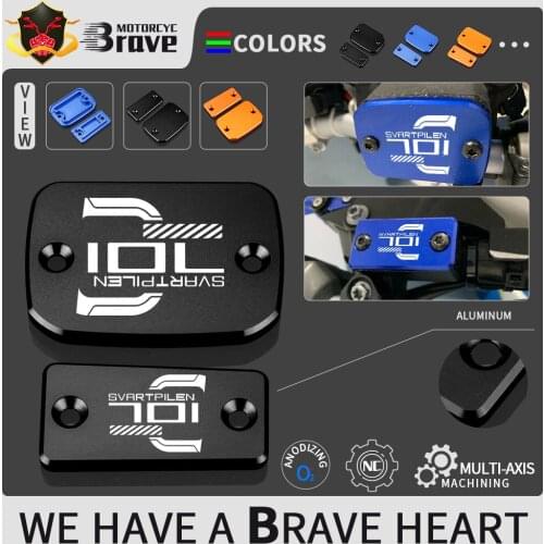 Motorcycle CNC Front Brake Fluid Reservoir Tank Caps Cover For SVARTPILEN 701 style 2019 2020 Accessories svartpilen401