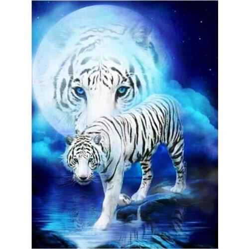 Animals diamond painting tigers rhinestone embroidery mother child mosaic sticker decor diamond tapestry posters wall papers