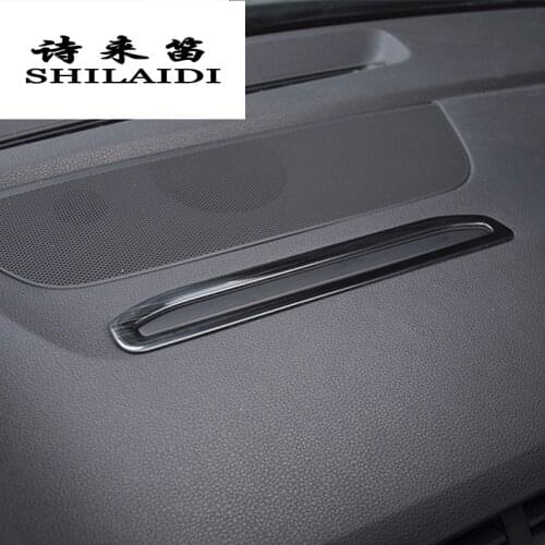 Car Styling Interior Navigation Decorative Frame Cover sitcker strip Trim For Audi q7 2016-2018 stainless steel Auto Accessories