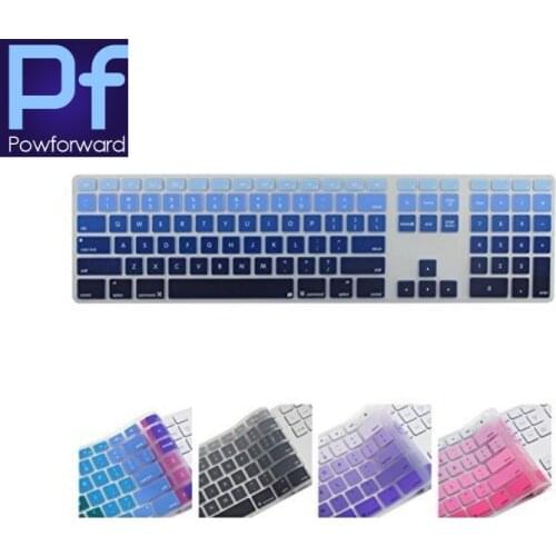 For Apple Keyboard Cover iMac G6 For Mac G5 Skin Protective Skin Desktop Protector Colorful Silicone Skin With Numeric Keypad