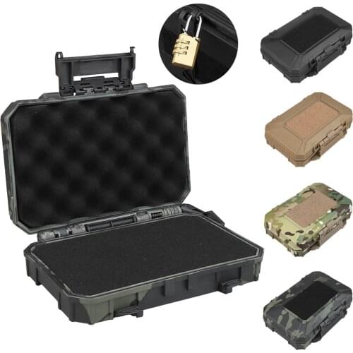 Tactical Gear Case Shockproof Waterproof Toolbox With Foam Safety Lockable Outdoor Hunting Gun Accessories Storage Box