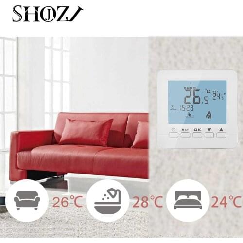 LCD digital gas boiler temperature controller programmable wall-mounted temperature controller with child lock