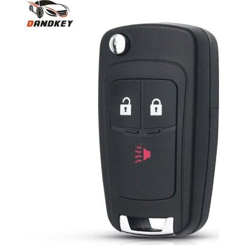 Dandkey Replacement Key Shell For Chevrolet Cruze Spark 2012 2013 2014 2015 2016 Fob 3 Buttons Folding Remote Key Blank Case