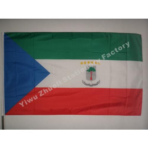 Equatorial Guinea Flag 150X90cm (3x5FT) 115g 100D Polyester Double Stitched High Quality Free Shipping