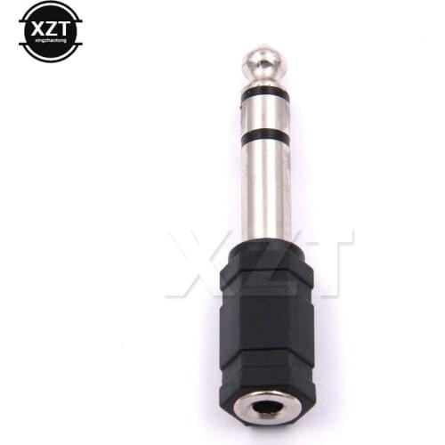 Hot Sale 10pcs/lot 3.5mm Female jack to 6.5mm Male plug Audio Adapter Connector for Audio Accessory