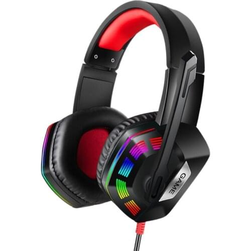 M1 Gaming Headset USB+3.5mm Wired Headset RGB Light Gaming Headset with Microphone for Computers, Smartphones, Notebooks