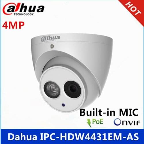 Dahua english version IPC-HDW4431em-as 4MP buolt-in mic POE IR50 meter eyeball IP Camera replace IPC-HDW4421em-as